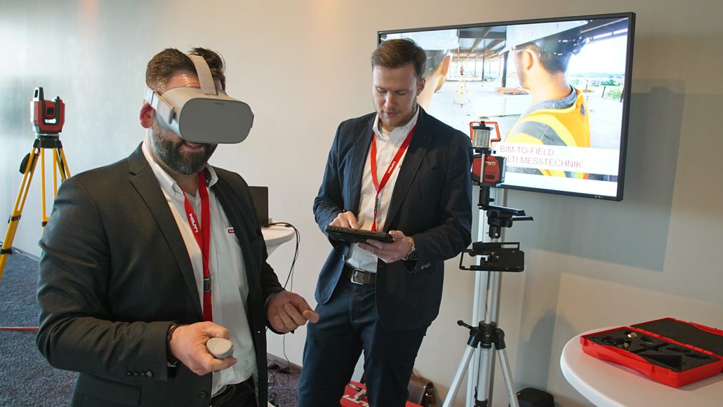 BIM-to-Field mit der Virtual Reality Brille erleben. (c) Hilti Deutschland AG