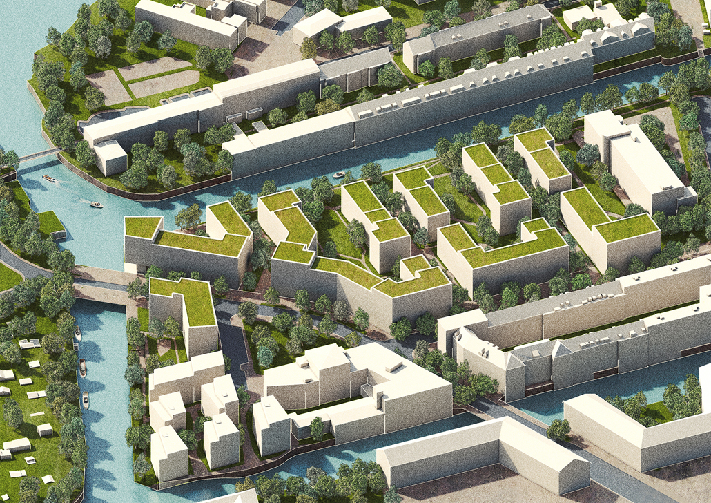 Osterbrookhöfe Perspektive Luftbild (c) zillerplus Architekten