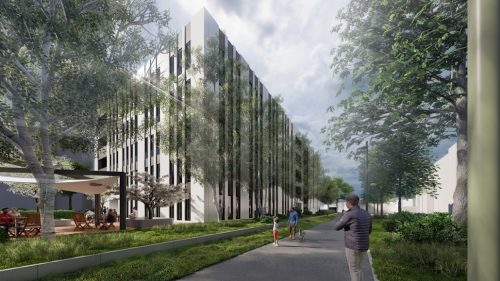 Radweg in den Plagwitzer Höfen (Visualisierung) (c) CG Elementum AG / CG Plan