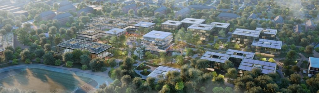 Die Helmut-Schmidt-Universität plant eine klimaneutrale Campusentwicklung im Stadtteil Jenfeld, die modernes Lernen mit nachhaltiger Bauweise vereint. Unterstützt von der Drees & Sommer SE, wird der Campus für rund 2.500 Studierende und über 1000 Mitarbeitende in den kommenden Jahren weitreichend umgestaltet. © h4a Architekten