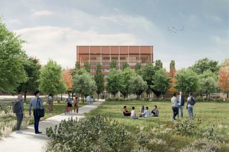 Visualisierung „Projekthaus Zukunft“ der TU Dresden (© behet bondzio lin architekten GmbH & Co.KG)