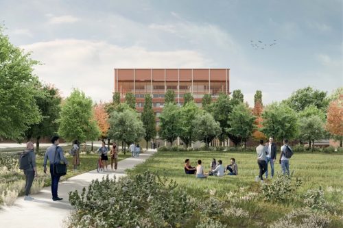 Visualisierung „Projekthaus Zukunft“ der TU Dresden (© behet bondzio lin architekten GmbH & Co.KG)