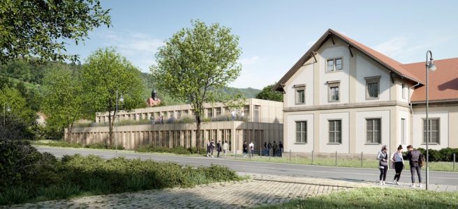 Visualisierung HTW Dresden Seminar- und Laborgebäude in Pillnitz (© O+M Architekten GmbH)