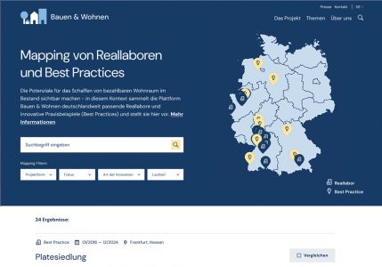 Das Reallabor-Mapping der Plaatform Bauen & Wohnen / Bildrechte: acatech