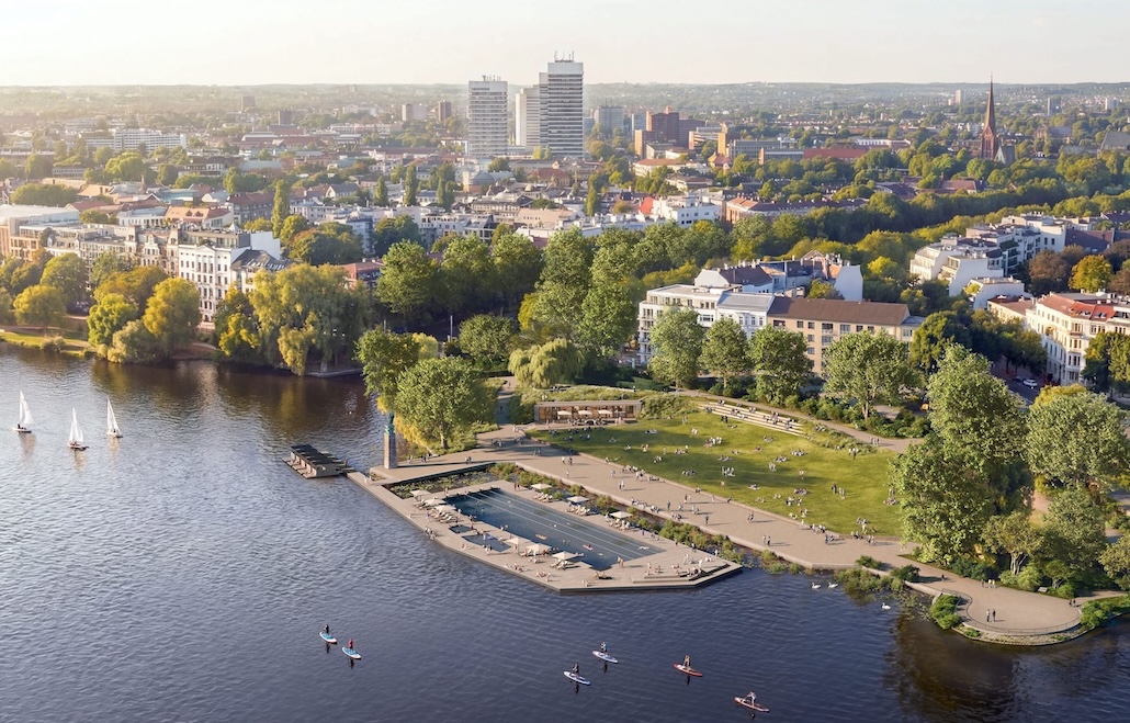 Naturbad am Schwanenwik: Baden an der Außenalster
