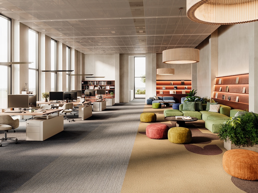 First von modulyss: Vielseitiges Teppichbodendesign in einer neu definierten Farbpalette