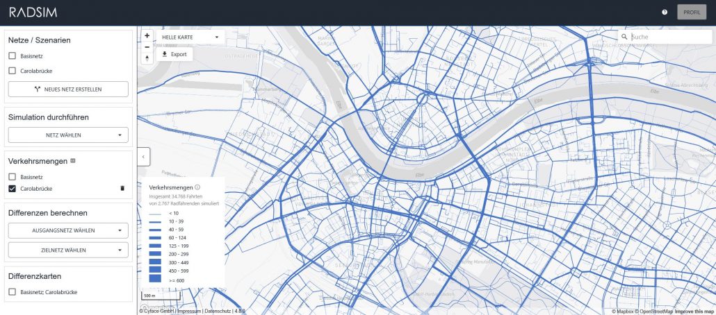 RadSim: Digitale Plattform für die Radverkehrsplanung