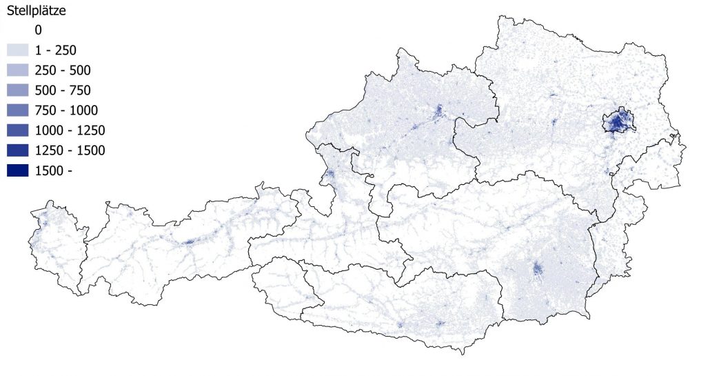 Parkplätze in Österreich: Studie zählt 13,6 Millionen