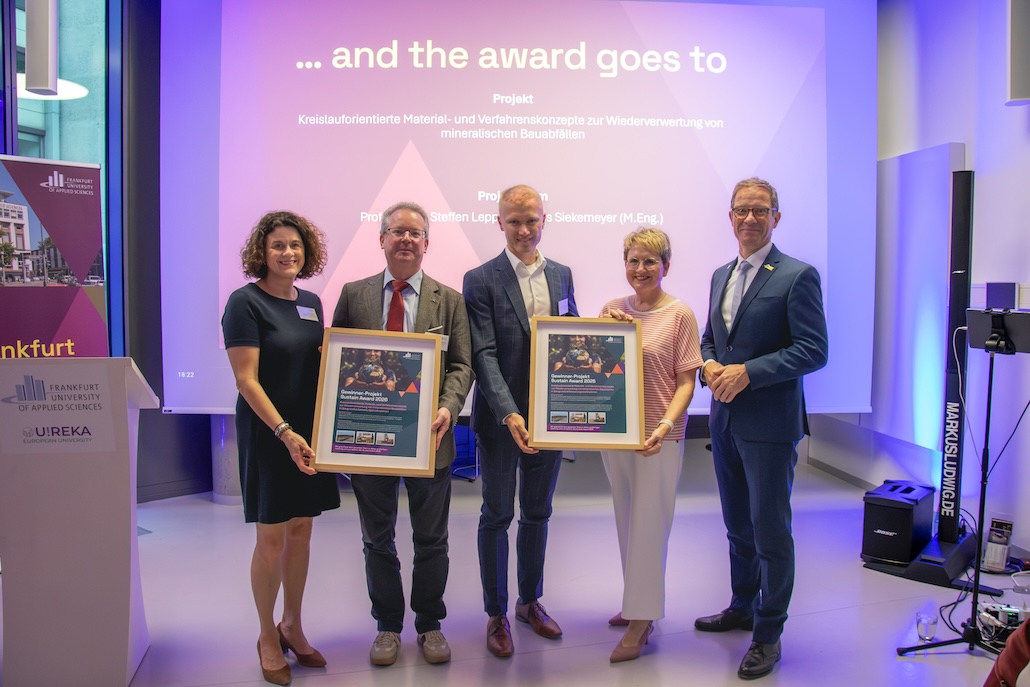 Sustain Award 2026: Wiederverwertung von Bauabfällen